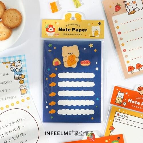 1PC Kawaii Cute Bear Panda Memo Pad Pocket Book Note Stationery Agenda Weekly Planner School Office Supplies Papeleria sl2286