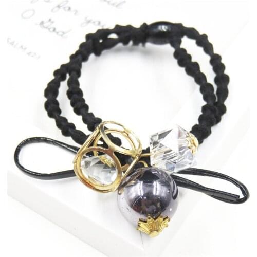 1PCS Gray Ball Box Elastic Hair Bands For Girls Bohemian Headband Scrunchy Korean Fashion Kids Hair Accessories For Women 2018