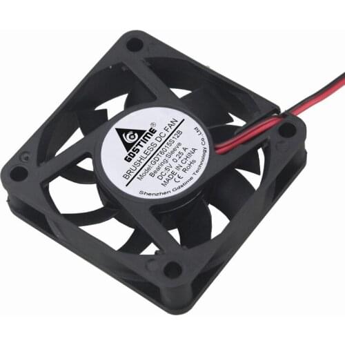 100 Pcs Gdstime 6015 60mm 6cm DC 5V 2Pin Cooler Axial Cooling Heatsink Fan