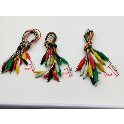 100pcs Alligator Croc Clip Test Leads Jumper Cable Wires Tool cable Length 50CM New