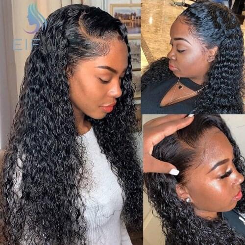 13x4 Lace Front Human Hair Wigs Peruvian Pre Plucked Glueless Remy Water Curly Lace Closure Wigs With Baby Hair For Black Women