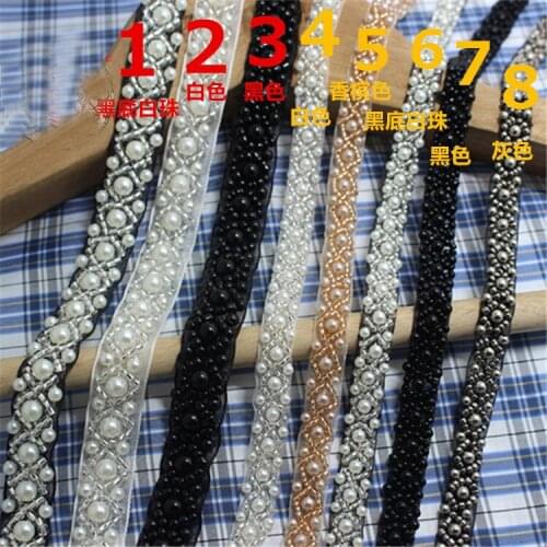 2Yds/lot 1.5/1cm wide lace clothes collar trim diamonds clothing edge flowers DIY clothing accessories collar accessories A1172