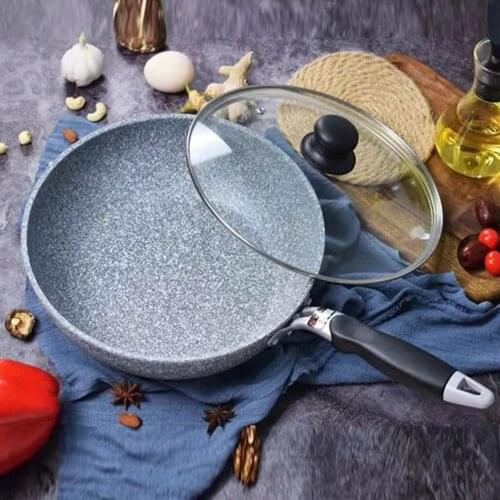 28cm Frying Pan with Lid Saucepan Durable Non-stick Pan with Lid Cooking Pots Skillet Wok Pan Induction Frying Pans Nonstick Pan