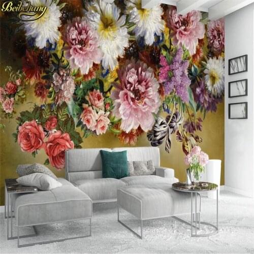 Beibehang Custom 3D Photo Wallpaper Mural European rose flower wallpapers for living room TV background murals wallpaper Roll