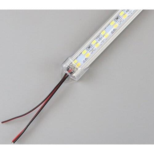 50pcs 1m DC24V 12v Double Row LED Hard Rigid Strip Bar Light U Aluminum Slot PC Warm white White Double Color Mix Red Green Blue