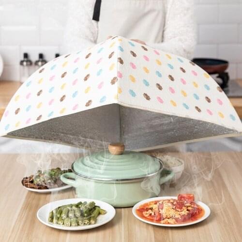 70cm Kitchen Folding Bowl Cover Dining Table Heat Insulation Food Dust Cover Household Eco-Friendly Cover Vegetable Cover