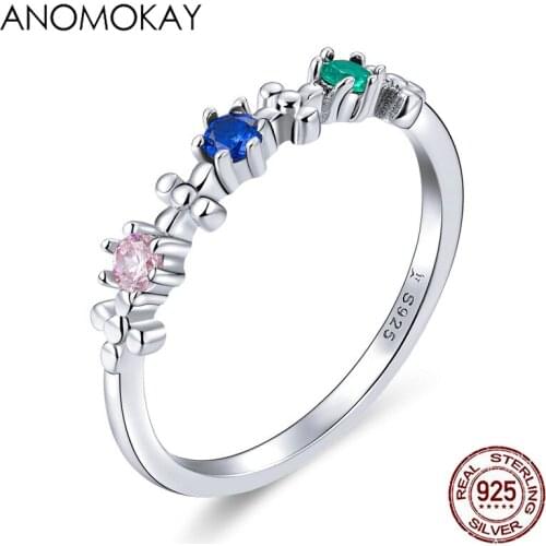 ANOMOKAY Rings With Cubic Zirkonia For Women