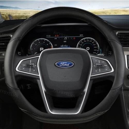 Car Steering-wheels Cover 37 38cm for Ford EcoSport Escape Kuga Expedition EL Max Explorer Galaxy S-Max F-Series Raptor Focus