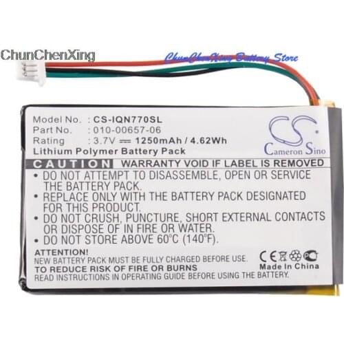 Cameron Sino 1250mAh Battery 010-00657-06 for Garmin Nuvi 770, 770T