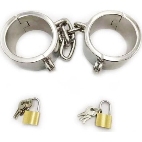 Black Emperors new stainless steel shackles adult sex toys fetters Female/Male Foot Restraint Sex Game SM Dungeon Gear