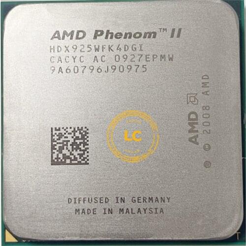 AMD Phenom II X4 925 95W 2.8 GHz Quad-Core CPU Processor HDX925WFK4DGI/HDX925WFK4DGM Socket AM3