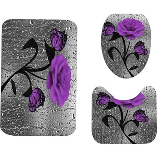 Floral Shower Curtain 4 Piece Flower Shower Curtain Sets Shower Curtain Set For Bathroom