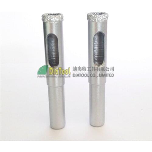 DIATOOL 2pcs Dia 12mm Vacuum Brazed Diamond Core Bits With Round Shank, Dry Or Wet Drilling Bits Free-shipping