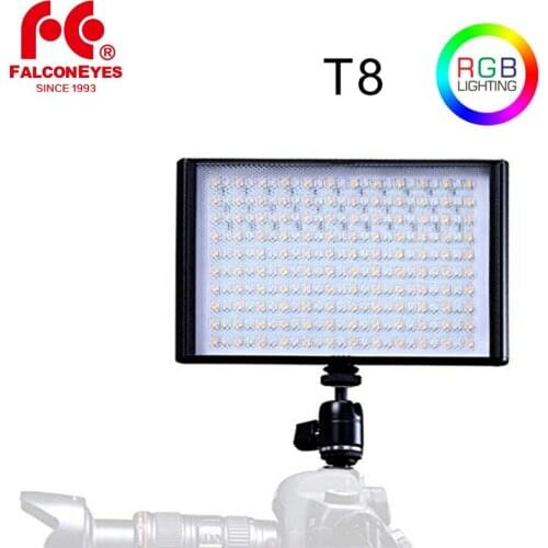 Falcon Eyes T8 RGB Video Light Colorful 30W Adjustable-Color LED With batteries for Canon Nikon DSLR Camera DV and Camcorder