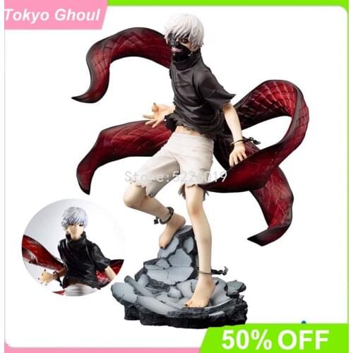 22cm Tokyo Ghoul Anime Figure Two Heads Awakening Kaneki Ken Action Figure Tokyo Ghoul Touka Kirishima Figurine Model Doll Toys