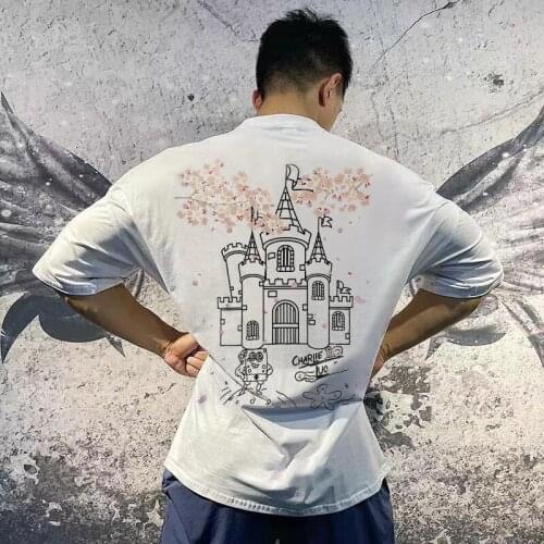 High Street T shirts Streetwear Oversized Men T-shirts Vintage Men Short Sleeve T-Shirt Men Top Tee Sweatshirt