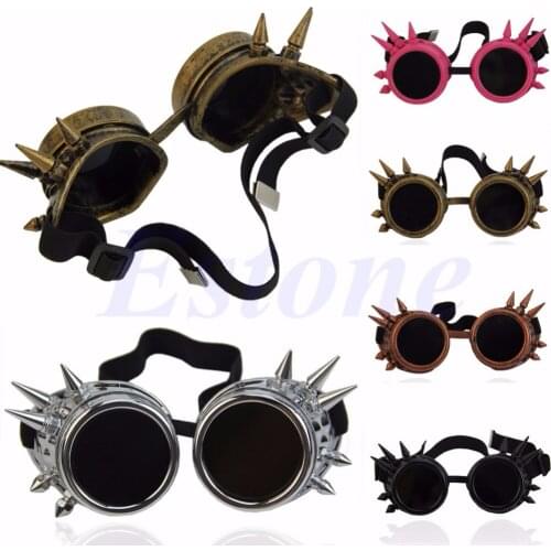 Cosplay Vintage Victorian Rivet Steampunk Goggles Glasses Welding Cyber Gothic New hot sell