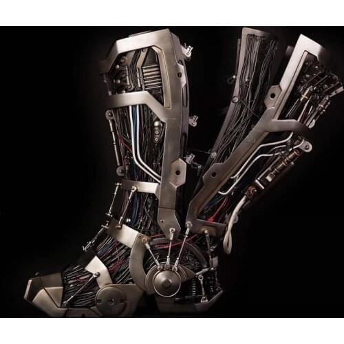 Cool ! 1:1 Smantled Mechanical Boots Resin And Metal Parts Multiple Light Battery