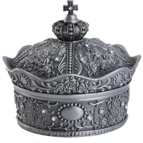 Metal Jewelry Box Small Trinket Vintage Jewelry Storage Box For Rings Earrings Necklace Treasure Chest Organizer Home Decoration