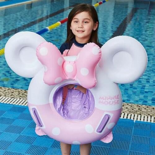 Cartoon Kids Swimming Ring Baby Inflatable Pool Summer Fun 0-4 Years Child Gifts Float Ring Kids Pool Toy Float With Handle