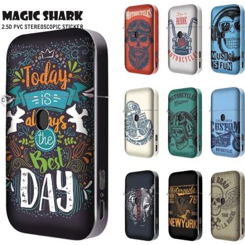 Magic Shark Skull Music Is Fun Tiger Today Is The Best Day Motorcycle Pod Vape Case Sticker Wrap Film For Aurora Play