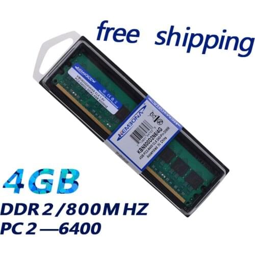 KEMBONA PC2-6400 DESKTOP LONG-DIMM PC DDR2 4GB 4G 800Mhz Ram Memoria work for all motherboard Intel and A-M-D