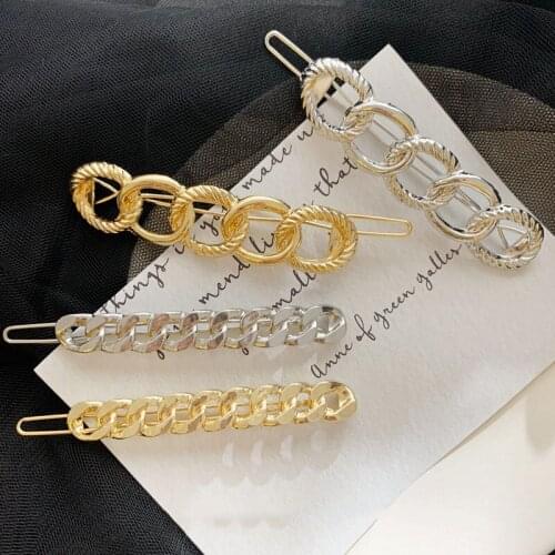 New Arrival Thick Chain Gold Color Hairgrips Hairpins For Women Hair Accessories Hair Clips