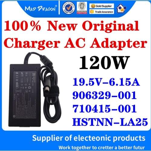 New Original 906329-001 710415-001 HSTNN-LA25 For HP ENVY Pavilion Series Laptop 19.5V-6.15A 120W Power Adapter Charger Cable