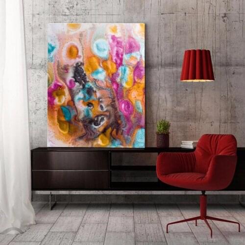 Printed Wall Art on Canvas Painting Abstract Colorful Posters and Prints Decorative Picture Modern Home Decoration Unframed