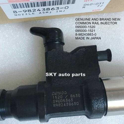 GENUINE Common Rail Injector Assembly 095000-1520 095000-1521 8-98243863-0