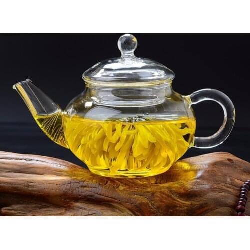 Transparent Teapot Heat Resistant Glass Teapot With Chinese Infuser Coffee Flower Tea Leaf Herbal Pot 250ml Durable Kettle Gift