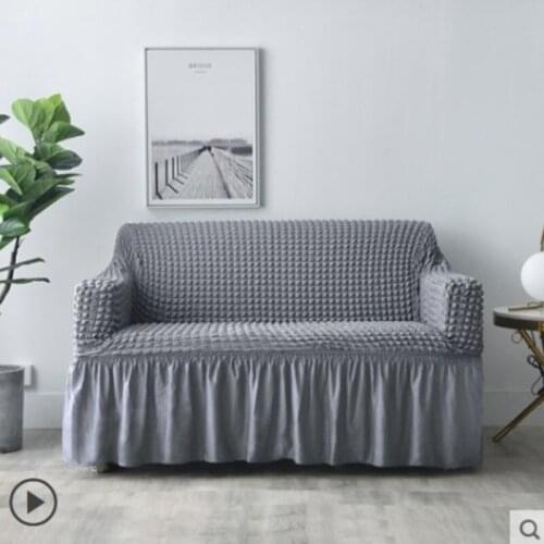 Luxury Jacquard Sofa Cover with Skirt European Sectional Couch Sofa Covers for Living Room Armchair Sofa Covers Elastic Stretch