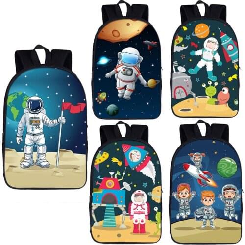 The Moon/ Astronaut School for Teenager Girls and boys Children backpack Galaxy Space Shuttle School Backpack Kids best gift