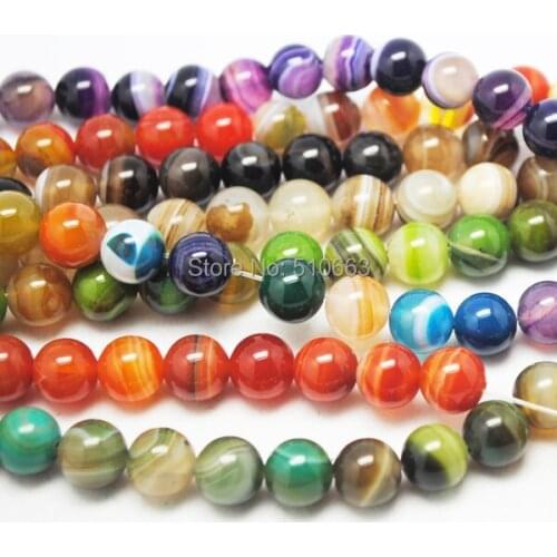 Mix 2 Different Colors,64 Pieces/Lot,Nature Agatee Bead,For Shambala Bracelet Making,Charms Jewelry,Size: 12mm