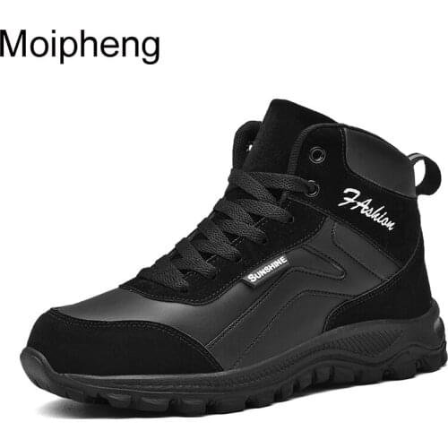 Moipheng Outdoor Hiking Boots Women Winter Autumn Shoes Walking Climbing Boots Platform Shoes Women Booties Warm Flock Shoes