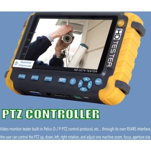 IV8W Video Monitor Tester Wide Viewing Angle 5 inch TFT LCD 8MP TVI AHD 8MP CVI CVBS Analog HD CCTV Tester VGA HDMI Input Camera