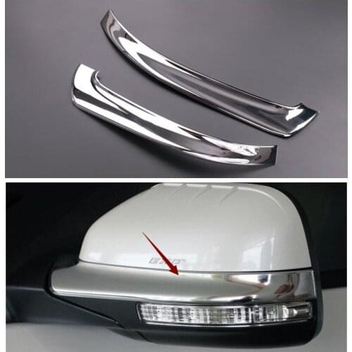 2pcs ABS Chrome Side Mirrors Anti-rub Decoration Protector car styling stickerrs for Ford Explorer 2011 - 2017 accessories