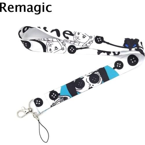 20pcs Coraline movie holoween Neck Lanyard ID badge card holder keychain Mobile Phone Strap Gift Ribbon webbing necklace keyring