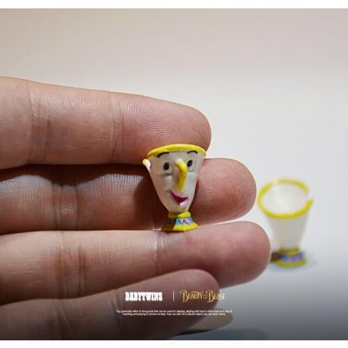 24piece/lot 2cm Beauty and the Beast the son of Mrs. Potts very small microlandschaft figures