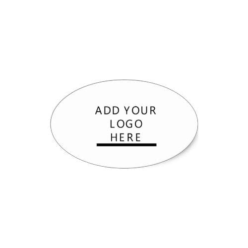 4x2cm Customize - Design - Add your logo Oval Sticker