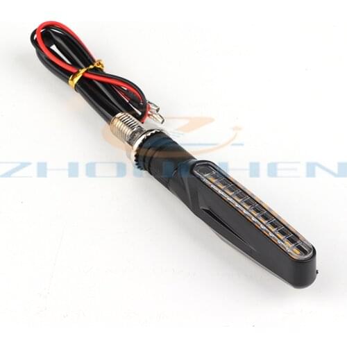 Motorcycle Accessories LED Motorcycle Turn Signal Lamp 12 SMD Tail Light Flowing Water Flasher IP68 Flexible Flashing Light