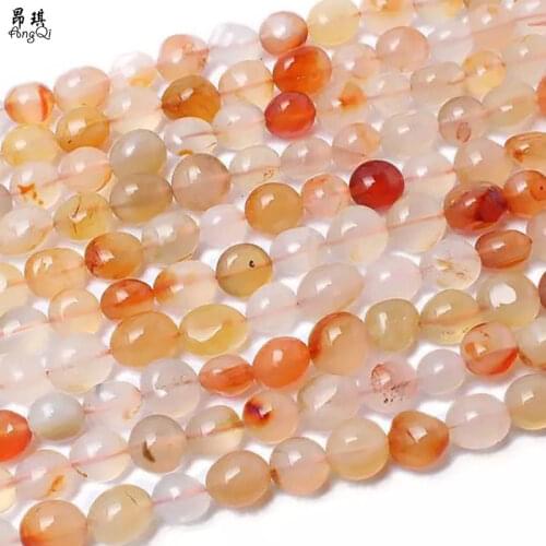 7-9mm Natural Irregular Red Persian Stripe Agates Loose Spacer Beads For Jewelry Making DIY Necklace Bracelet Accessories 15"