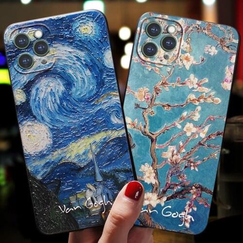 For Coque iphone 12 11 Pro 12Pro Max mini 6 7 8 6s Plus 5 5s Case 3D Art Cover For Funda iphone XR X XS Max SE 2020 Apple Cases