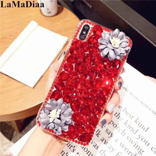 Lovely Bling Crystal Diamonds Rhinestone 3D Stones Phone Case Cover For Huawei Honor 8 9 10 20 Lite V10 V20 7X 8X 9X Nova 3 4 5