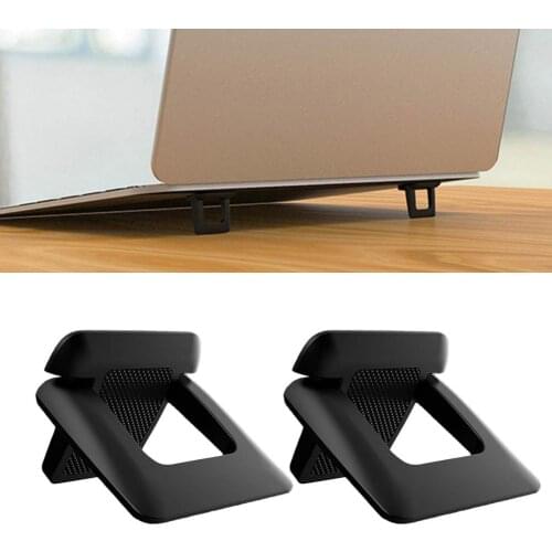 Laptop Holder Notebook Stands ABS Mini Laptop Riser Invisible Stands Foldable Notebook Cooling Holder Pad 1 Pair Dropshipping