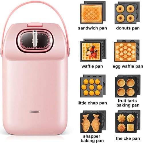 7 Days Delivery Mini Plate Custom 6 In 1 Multi-Function 2 Slice Breakfast Machine Sandwich Maker Grill