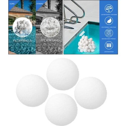 Pool Filter Balls Fiber Filter Media Sand Filters Cleaning Tools White Swimming Pool Sand Filters Cleaning Above Ground