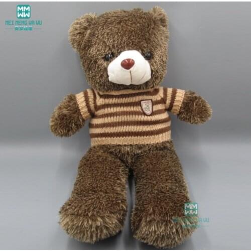 Toy doll clothes fits 60cm-180cm teddy Bear clothes Brown striped sweater fashion casual loose sweater