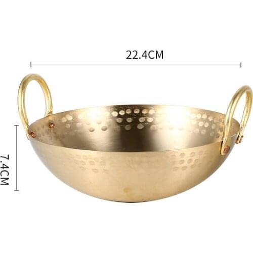 Hot pot thickened pure copper hot pot solid alcohol furnace dry pot single person self service hot pot dry boiler small copper