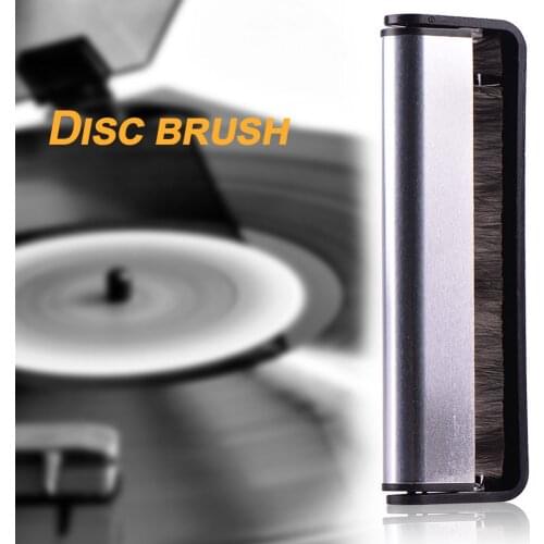 Carbon Fiber Scrubbing Pad Black Audio Cleaning Tool Phonograph Brush Cleaner Handle Soft Vinyl Anti Static Turntables